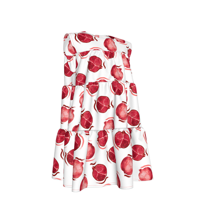 Kid's Ruffle Dress in Spring Pomegranates