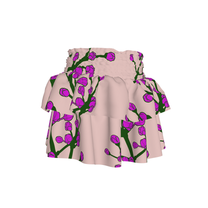 Floral Lilac Ruffle Skirt